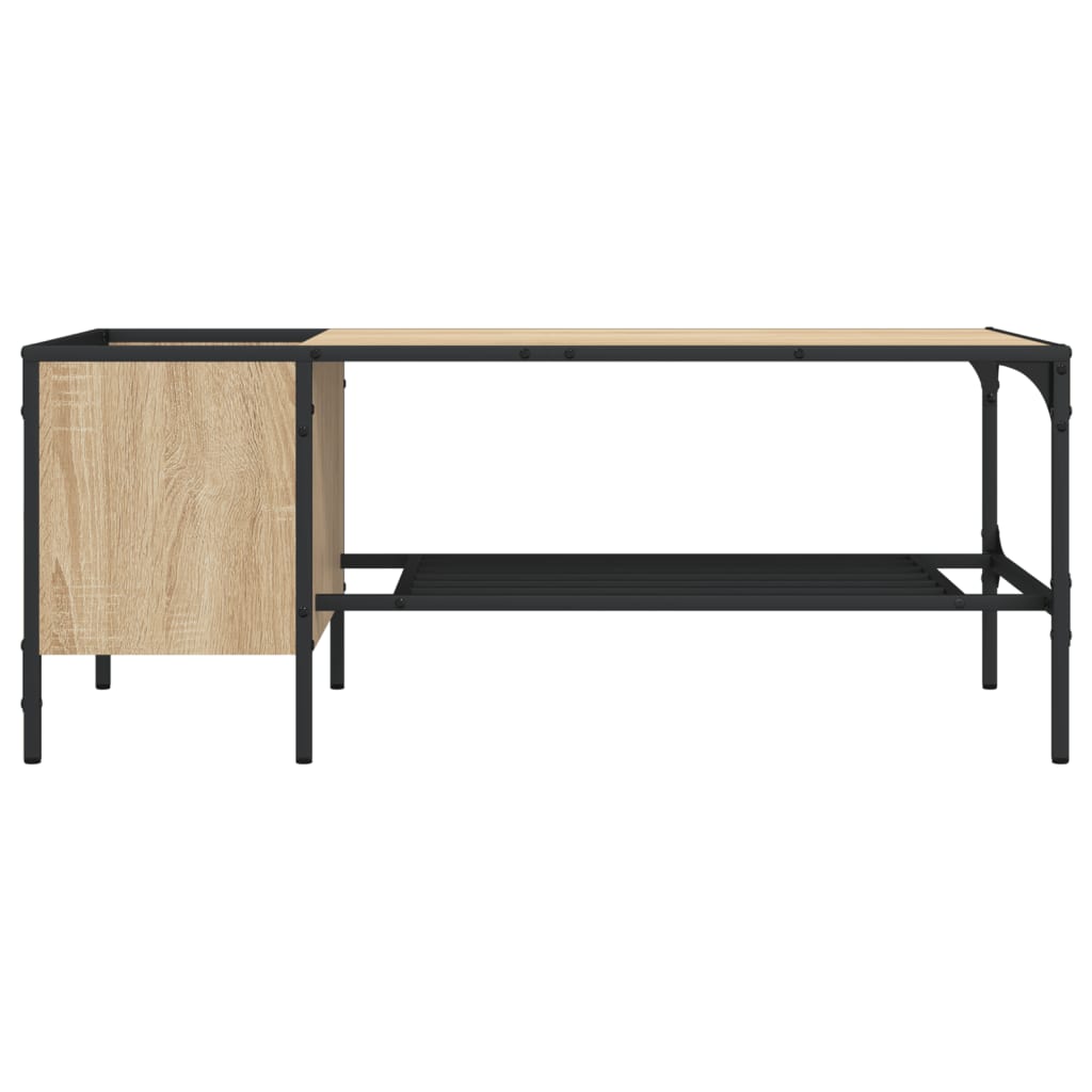  Coffee Table with Shelf, Sonoma Oak Color, 100x51x40 Cm