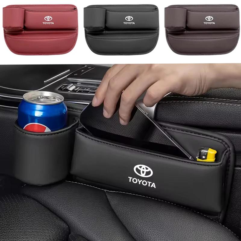 NEW PU Leather Car Seat Storage Bag Multifunctional Gap Organizer Box For Toyota Gazoo Racing Corolla Crown Yaris Chr Auris Rav4