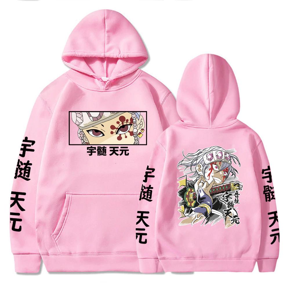 Hot Anime Demon Slayer Uzui Tengen Hoodies Pullover Tops Harajuku Manga Kimetsu No Yaiba Mann Frauen Sweatshirts