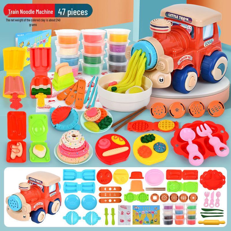 Little Bear Noodle Maker Play-Doh Set for Kids - Colorful DIY Clay Tools for Boys & Girls
