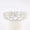 Drahokamenná narozeninová královna dívka Královna princezna, Love Birthday Crown popruh přes rameno