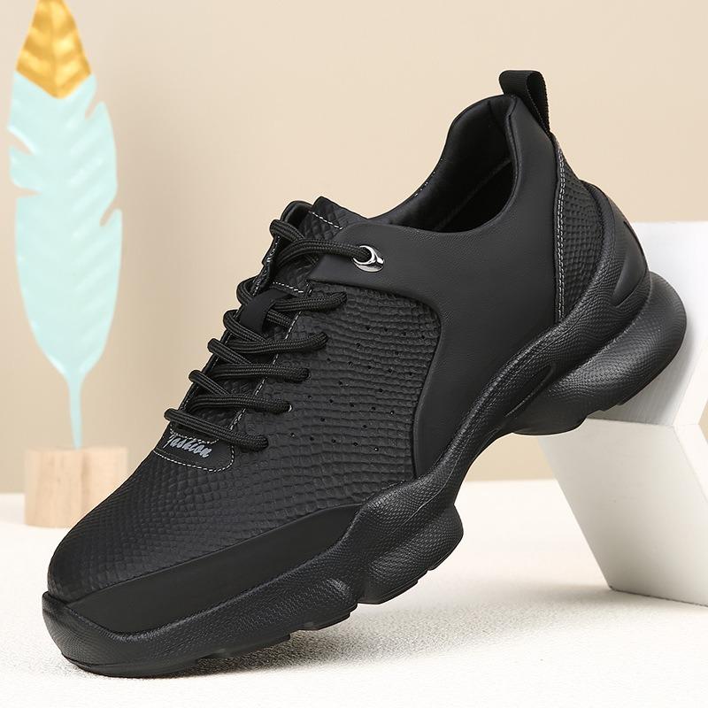 Spring and summer outdoor men's shoes breathable leather walking non-slip wear-resistant lightweight hollow casual mountaineering sports running shoes