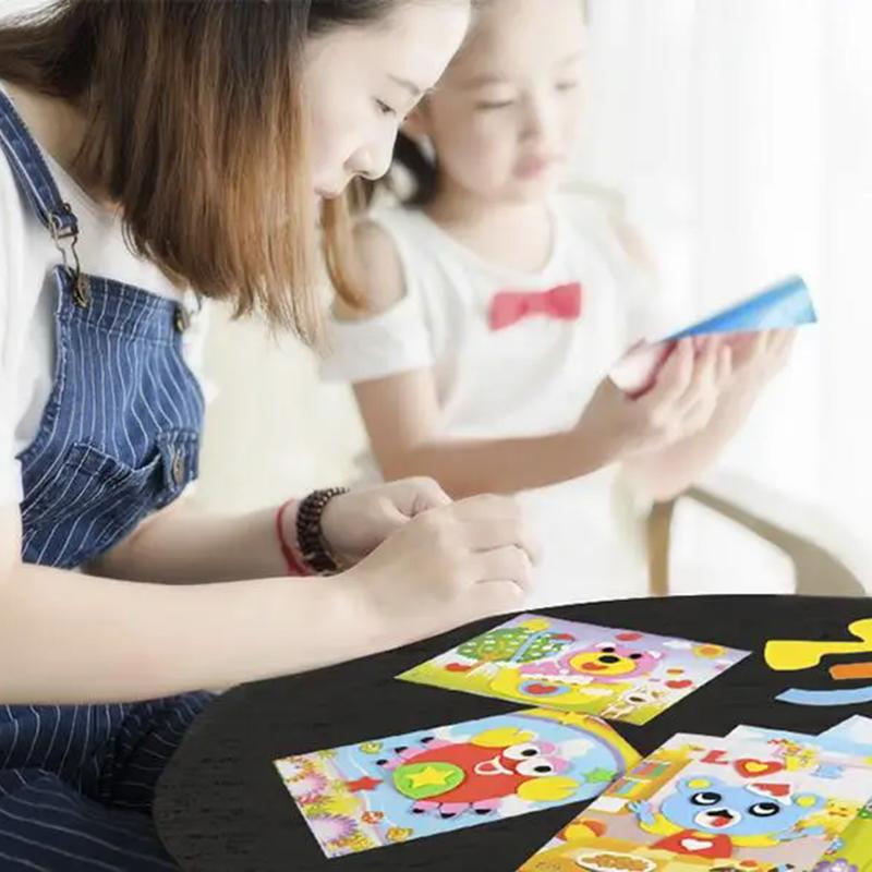 5/10/20pcs EVA Foam Decorative Painting Cute Cartoon Animal 3D Puzzle Stickers Household Wall Desktop DIY Decoration TMZ