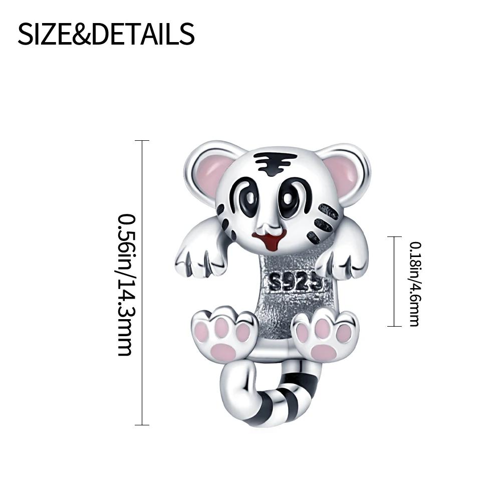 Original Charms Copper Plated Tiger Animal Beads Beads Fit Bracelet Women Jewelry Making Diy Gift