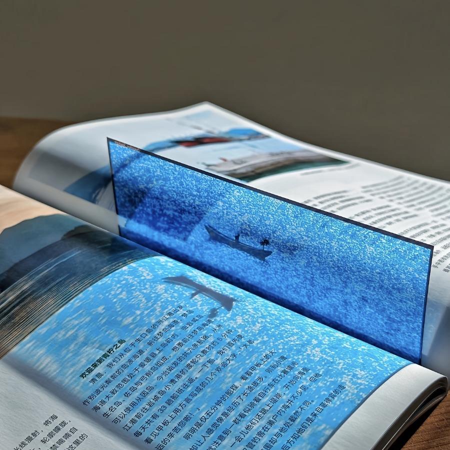 Blue Ocean Creative Bookmarks, Highly Attractive Translucent Bookmarks with Light And Shadow Effects