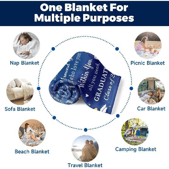 2025 Graduation Gifts for Him Her Class of 2025 Blanket College Graduation Gifts for Women Men Graduation Throw Blanket Senior Middle High School Phd