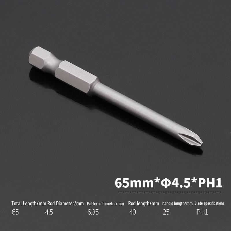 Magnetic Phillips Electric Screwdriver Bit Set (3/4/5/6mm) - S2 Steel Extension