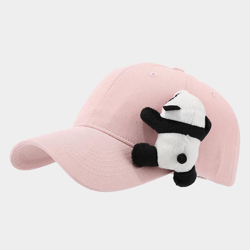 Cartoon Panda Baseball Cap With Sun Protection And Breathable Cotton For Casual Wear