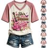 Women's Casual V-Neck Printed Blouse Stylish Top for Everyday Wear