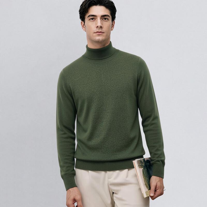 CARLI Men's Soft Cashmere Blend High-Neck Pullover