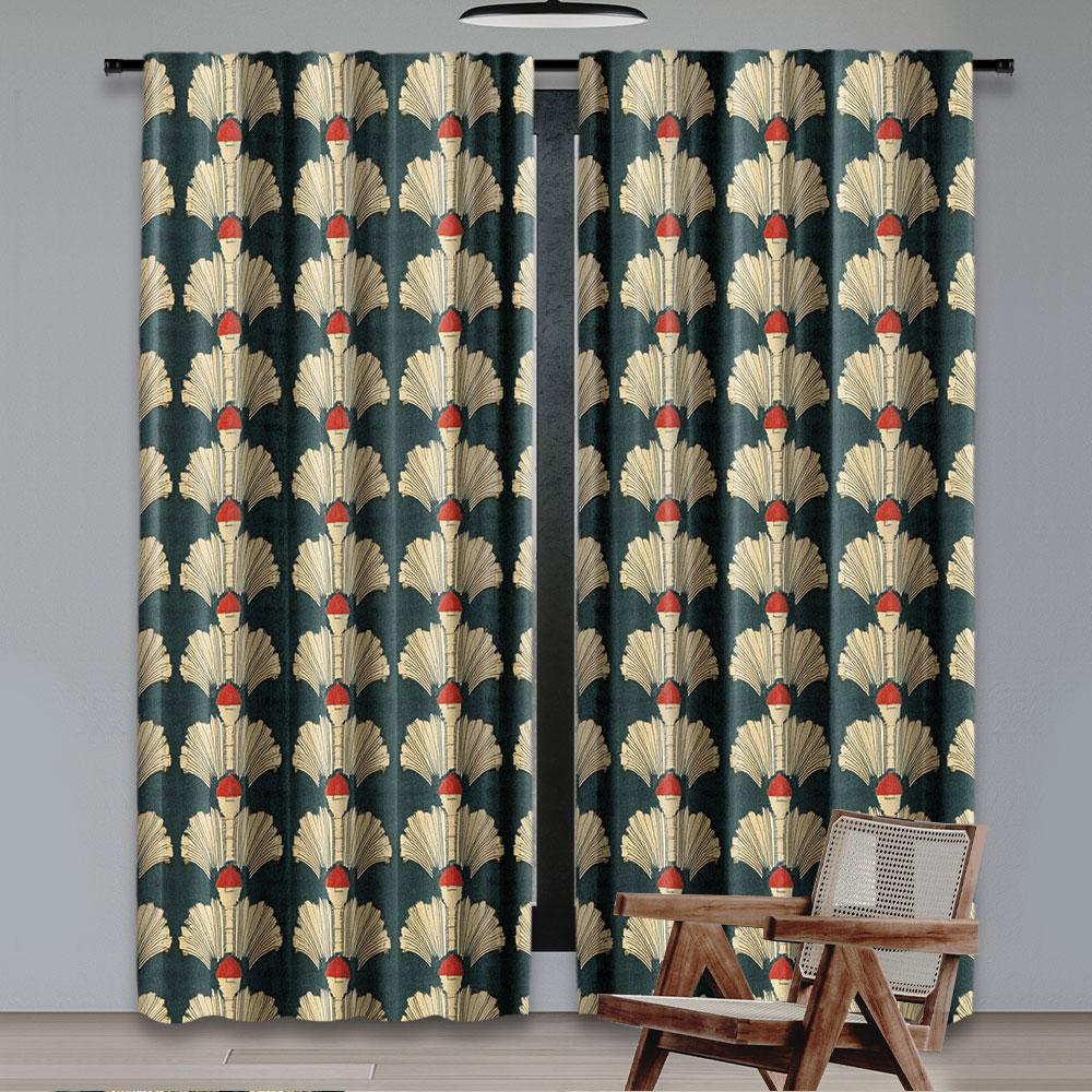 Floral Curtains Art Nouveau Style Romantic Flowers Nature Design Bedroom Bathroom Living Room Dining Kitchen Study Curtain Set Of 2 Made Polyester