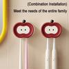 Adhesive Toothbrush Holder Wall Mounted Organizer Holds 2 Toothbrushes Fruit Design Toothbrush Hanger Keeps Toothbrush Dry Fresh for