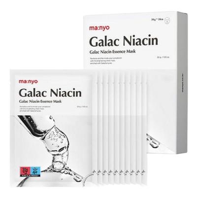 Manyo Factory Galac Niacin Essence Mask Brightening Glass Skin Sheet Mask 30g X10
