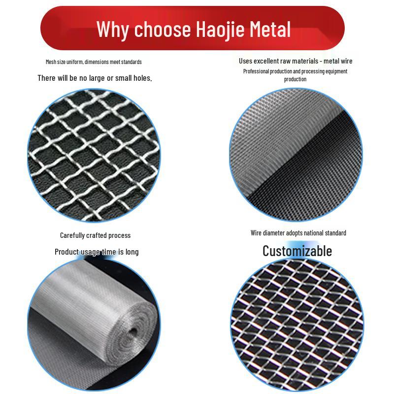 304 Edelstahlgewebe, 6-500 Maschen, Industrielles verdicktes Metalldrahtfilter.