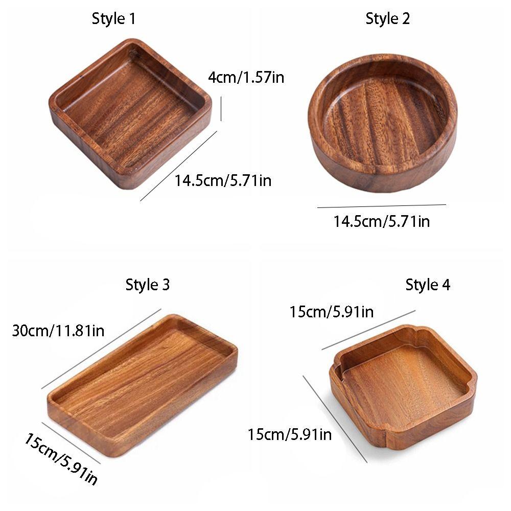Natural Wooden Fruit Tray Japanese Style Dried Fruits Plates Stackable Tray  Restaurant