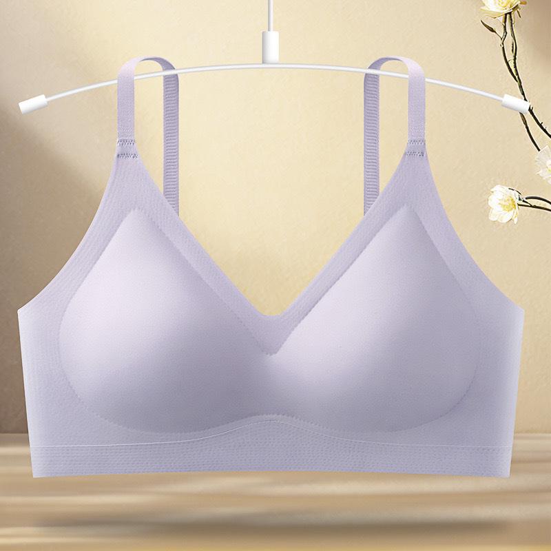 Seamless Wireless Sports Bra for Women - Jelly Strip Support, Anti-Sag, Beautiful Back