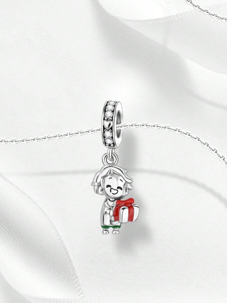 Charms Platacopper Colors Kind-Hearted Little Girl Beads Charm Pendant For Original Bracelet For Women Diy Jewelry Love Gift