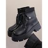 Retro Martin boots women's autumn and winter 2025 new fried street popular ins British style black thick-soled heightening short boots