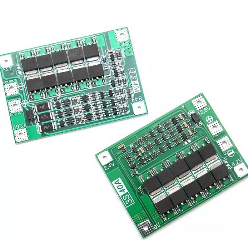 3S 11.1V 12.6V 18650 Lithium Battery Protection Board with Balance 40A for Electric Drill