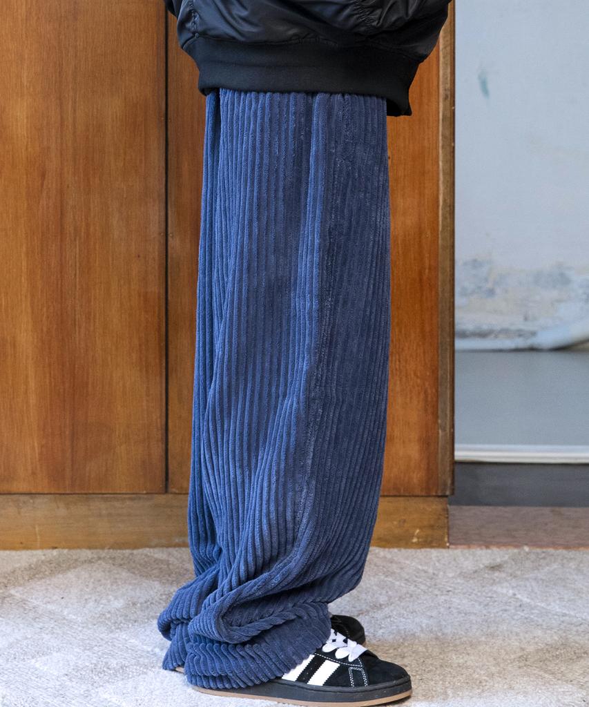 Gluck Gp152 Big Corduroy Easy Pants (Navy)