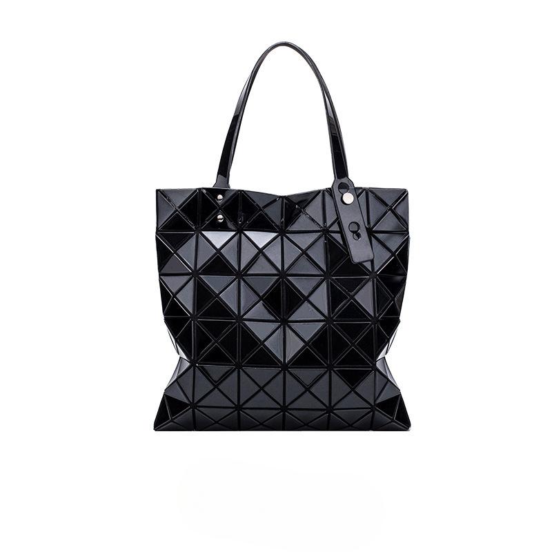 

Новые японские и корейские женские сумки, модные и простые портативные сумки через плечо, женские универсальные сумки-тоут с геометрическим ромбовидным узором чёрный