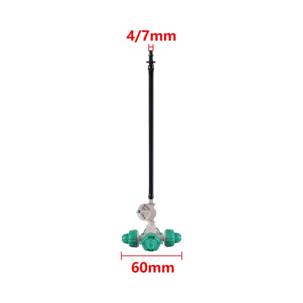 Orifice 0.5mm Cross Atomizing Micro-Nozzles Kit 6mm Hanging Vertical Misting Sprayer Landscaping Cooling Dust Removal Sprinkler