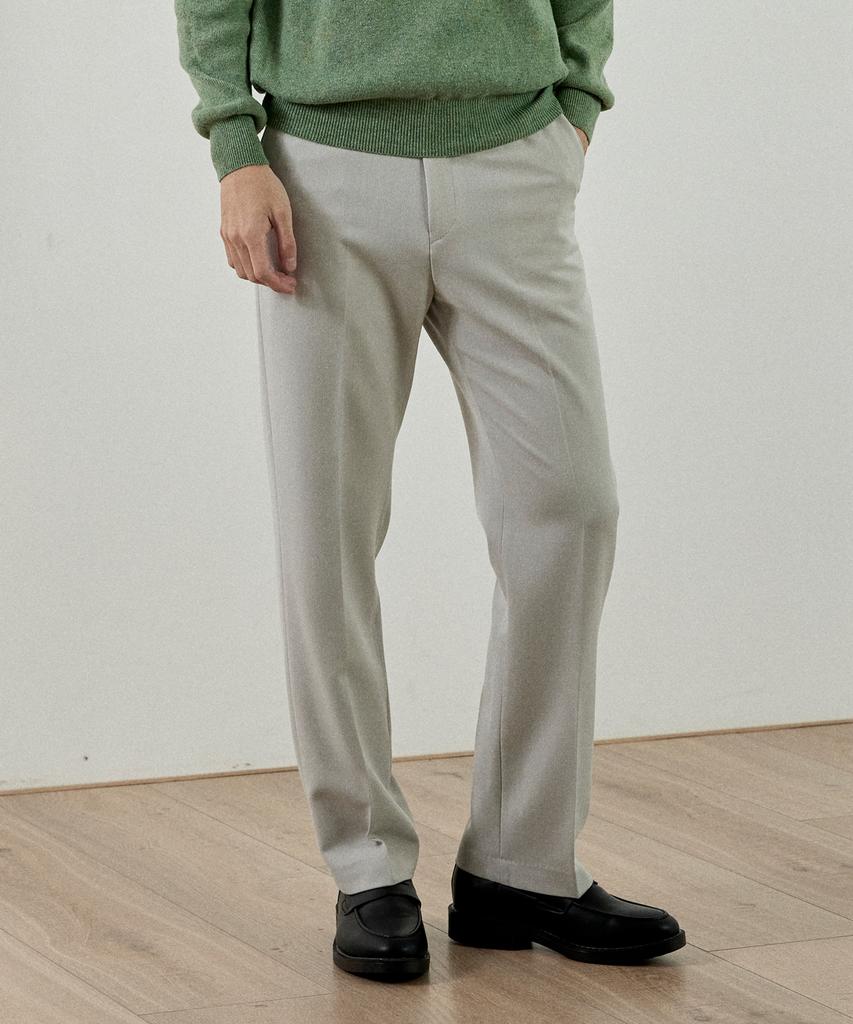 ANALOG MOOD Semi Slim Wide Slacks (Gray)