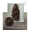 Dark Brown Big Waves Long Wig for Women - Full Bangs Voluminous Full Cap, Heat Style Trim Ready, Natural Realistic Daily