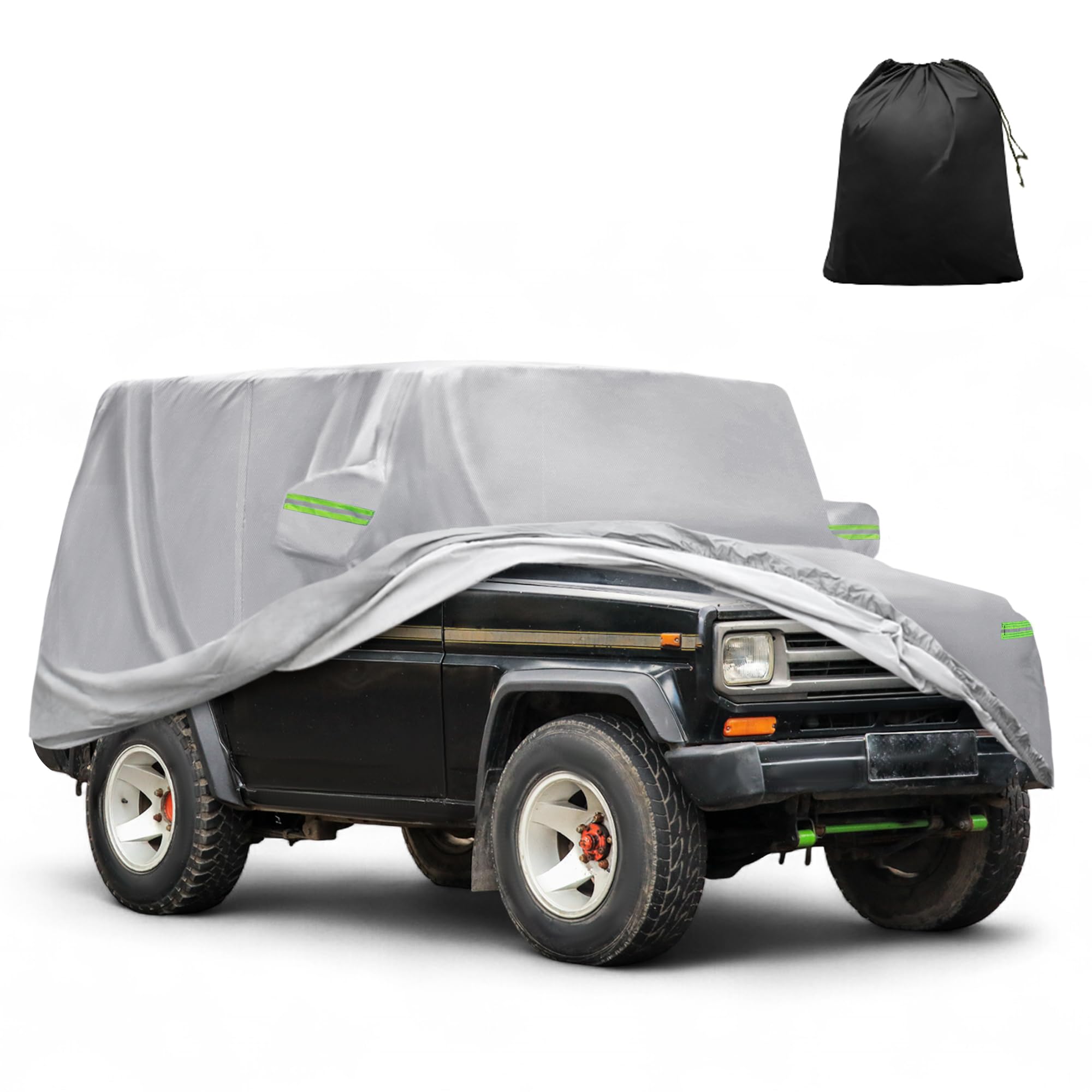 

X AUTOHAUX с Daihatsu 350x148x143см Легкий кузов автомобиля Тайфуноводонепроницаемый чехол для автомобиля с ветрозащитным Дождливый сезон Пламя Яркий желтый Град Боковая Ночное время