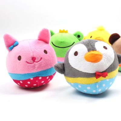 Carino peluche cane palla squeaky giocattoli forma animale cucciolo chihuahua giocattolo da masticare morso interattivo divertente animali domestici accessori forniture