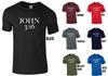 Jean 3:16 T-Shirt Jésus Chrétien Amour Christianisme Église Dieu Christ