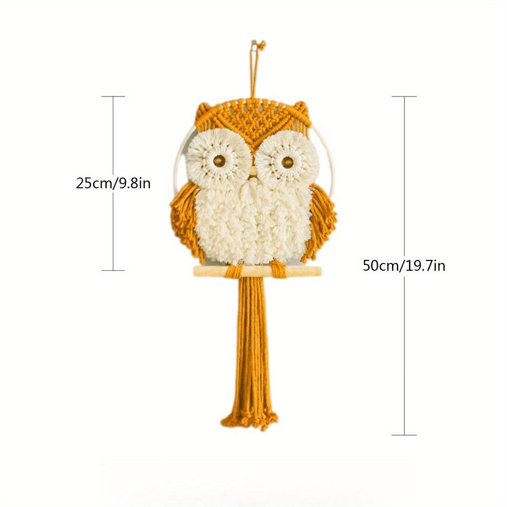 1pc Creative Home Wall Decor Tapestry Wall Decor Hand-woven Owl Tapestry Suitable for Gifts to Friends and Family