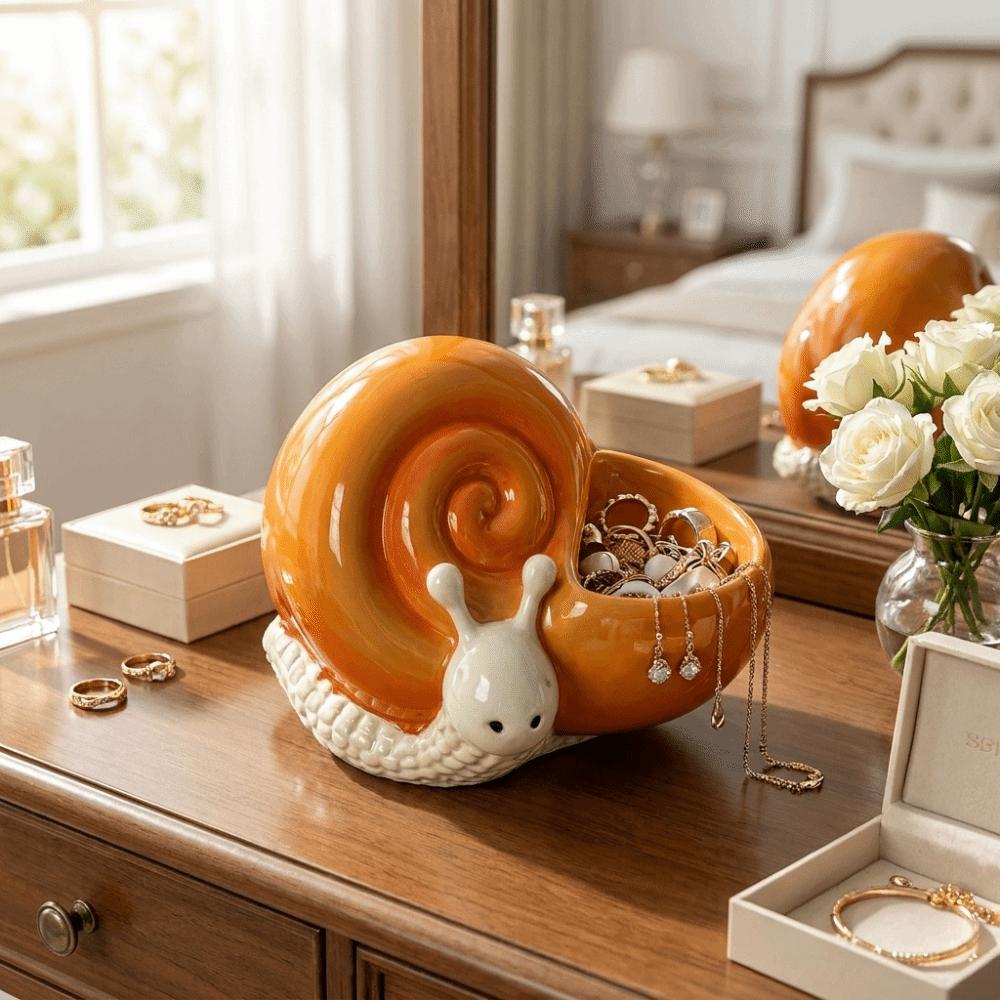 Hollow Storage Cavity Resin Storage Ornament Frog Snail Shaped Decorative Statue Housewarming Gift