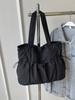 Nylon Casual Shoulder Bag With Wrinkled Design And Large Capacity For Travel And Daily Use