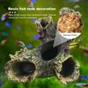 Aquarium Fluchtloch Multifunktionaler Künstlicher Landschaftsverzierung Ungiftiges Aquarium Hohlholz Dekor für Aquarium Dekor