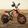 Kids Bike, 12in Boys Motorbike Styling Bikes Children With Stabilisers Pedal Cool Motorcycle Bicycles