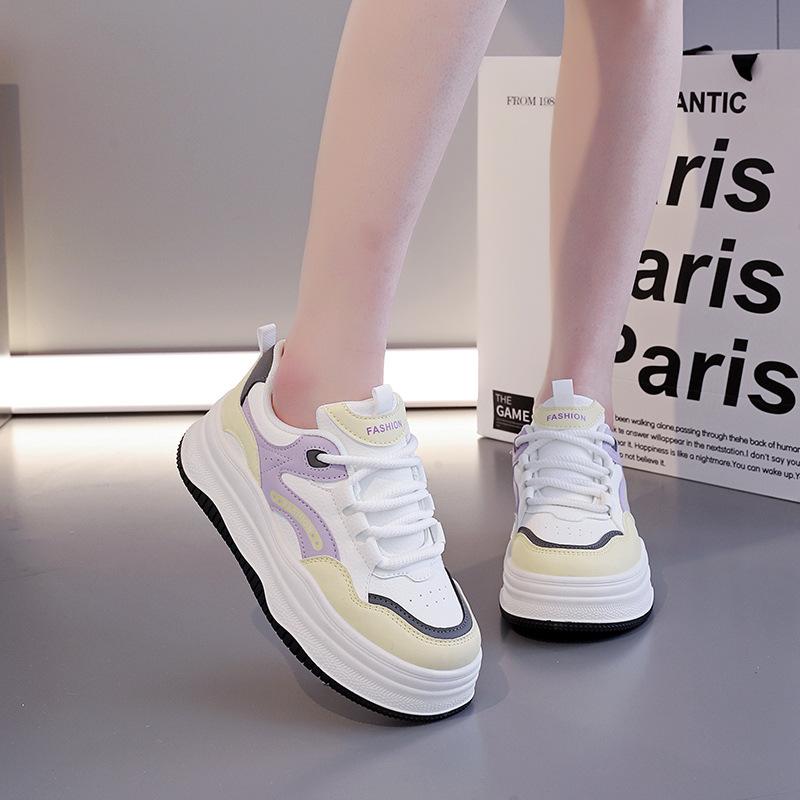 Spring students' thick soled height increasing sports board shoes and casual shoes