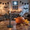 Bat-Shaped Candlestick with LED Twinkle Light Halloween Candle Stick Holder Halloween Decorations for Party Home