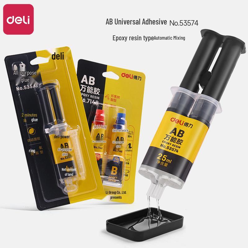 7148 Deli Transparent Epoxy Resin Strong Glue for Glass, Metal, and Plastic