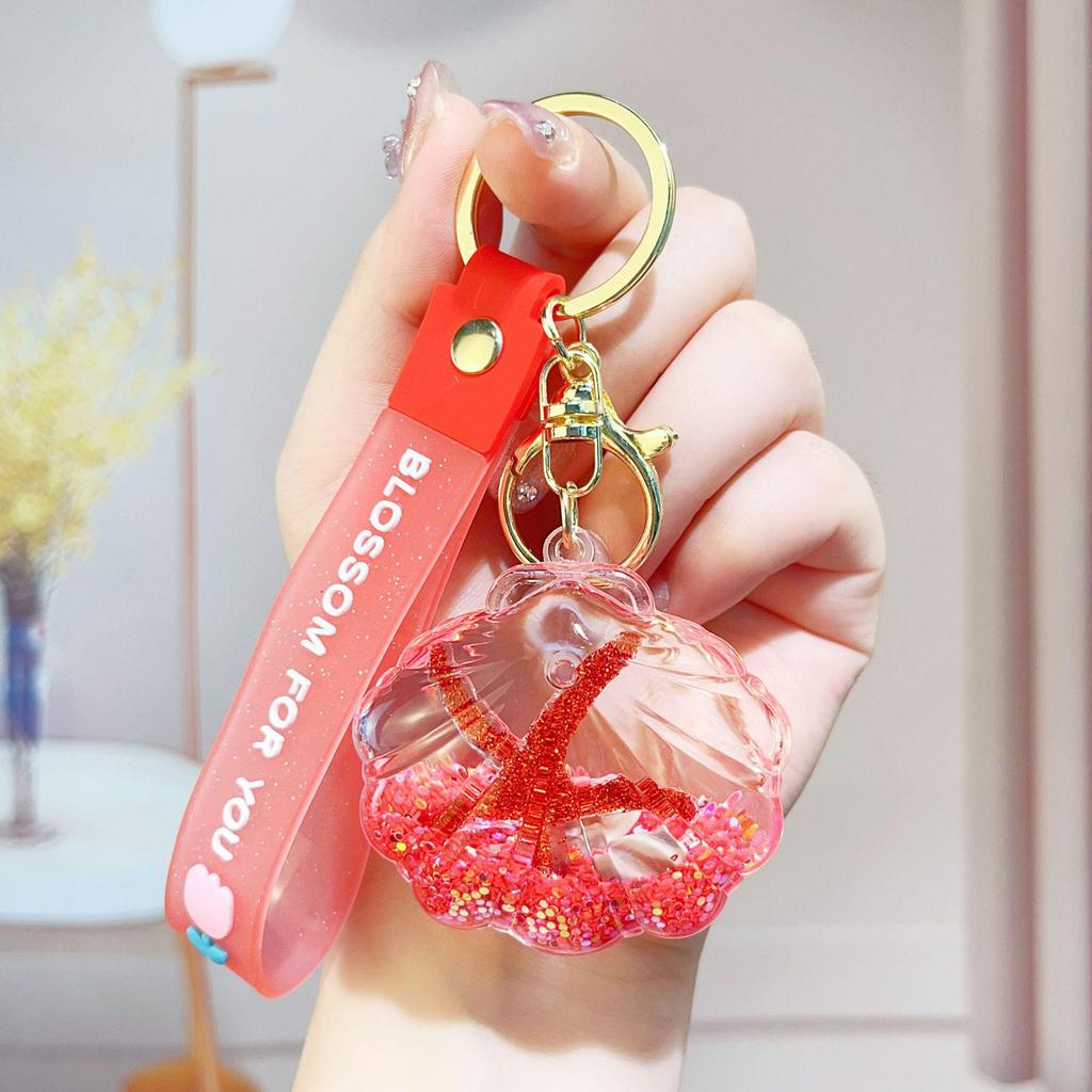 Flowing Sand Oil Keychain Bag Pendant Ornament