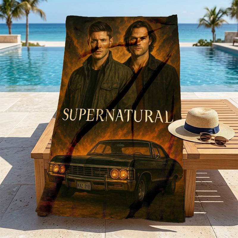Supernatural Journey Stylish Digital Printing Beach Towel Quickdrying Absorbent Blanket For Beach Pool Gym Travel Christmas Gift C92275