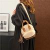 New Niche Design, Fashionable and Popular Fluff Contrasting Color Handbag, One Shoulder Crossbody Women's Bag