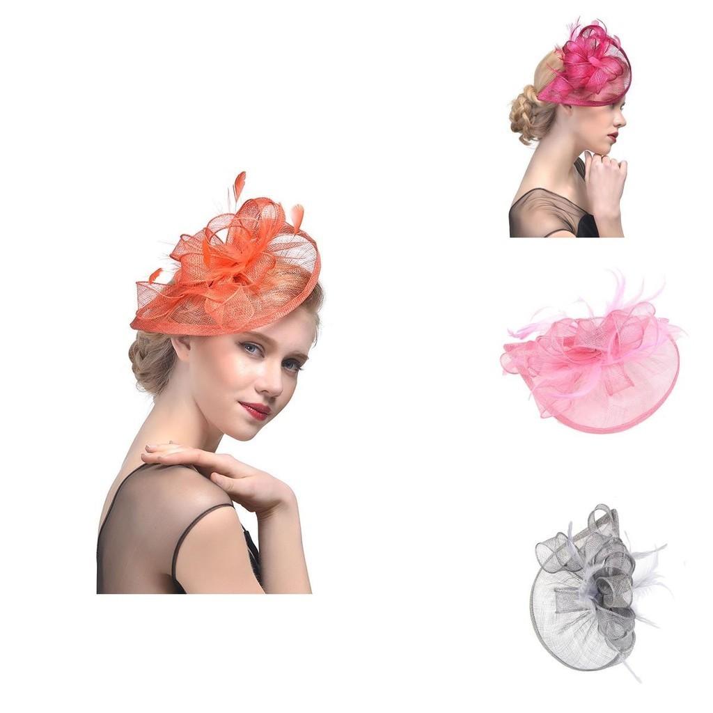 Women's Elegant Feather Headband Aliceband Hat Wedding Fascinator
