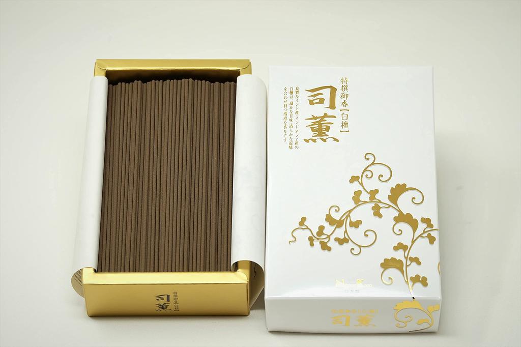 Tsukasakan Sandalwood Incense, Slightly Less Smoke, Sandalwood Scent, Made In Japan