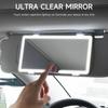 HD Mirror Car LEDMakeup Mirror Three Gear Adjustment Sun Visor Plate Interior RearMirror Dimmable Touchscreen Auto Vanity Mirror