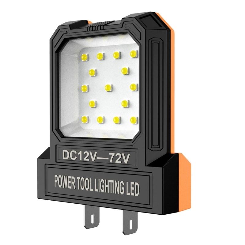 High Brightness 550LM LED Work Light for 12-72V Lithium Batteries Pocket Size Flashlights Jobsites Light