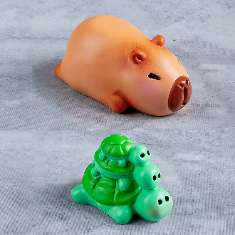 

Фигурка черепахи-капибары из мультфильма, микроландшафтные украшения, креативное милое украшение из смолы, украшение для домашнего офиса и рабочего стола A2 1Pair