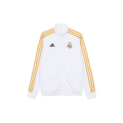 Giacca da uomo casual sportiva a maniche lunghe con colletto alla coreana serie calcio Real Madrid bianca HY0618