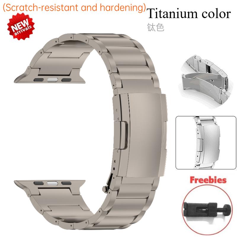 Titan-Luxusband für Apple Watch Series10 46 mm 42 mm 44 45 mm 38 40 41 mm Ultra1/2 49 mm Business-Armband für iWatch Series 9 7 se 6 8 5 4 Armband