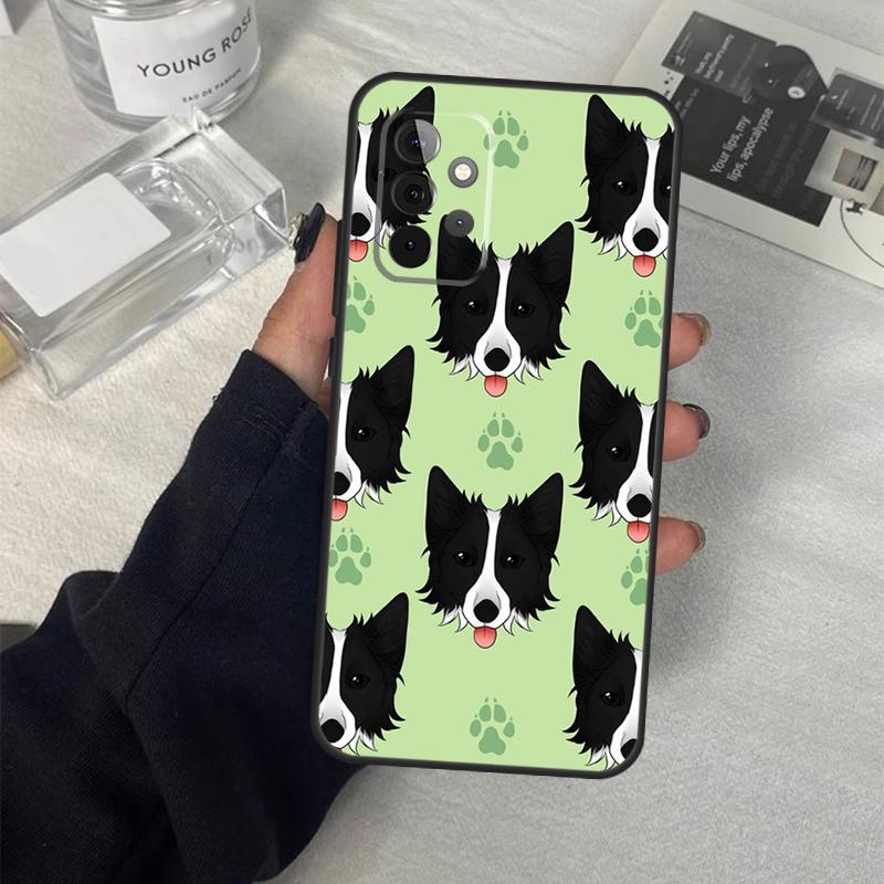 Cartoon Border Collie Case For Samsung Galaxy A55 A35 A15 A52 A32 A12 A16 A26 A36 A56 A53 A33 A13 A14 A34 A54 A17